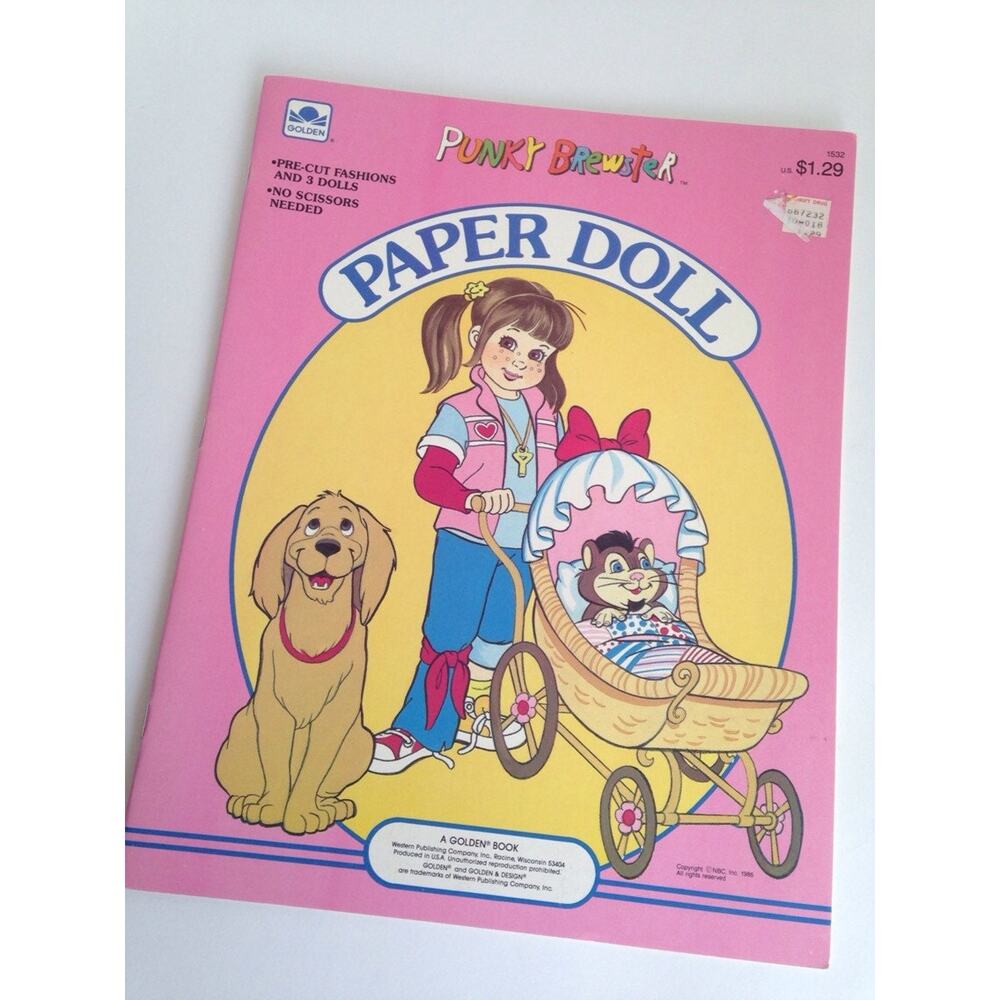 Uncut Punky Brewster - 1980's kid paper doll book - unpunched ~ 230420-WH 1085